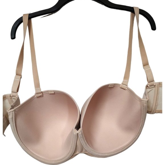 34K ELOMI Smoothing Strapless Bra Detachable Straps Beige EL4300SAH - Picture 4 of 8